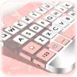 geometric coral pink keyboard android application logo